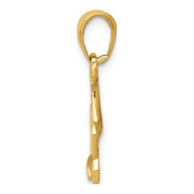 10K Yellow Gold Running Horse Pendant – view 3