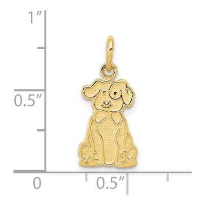 10K Yellow Gold Puppy Dog Pendant – view 4