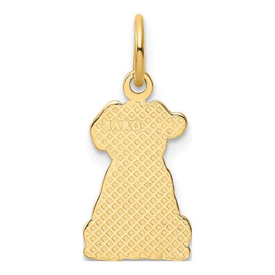 10K Yellow Gold Puppy Dog Pendant – view 5