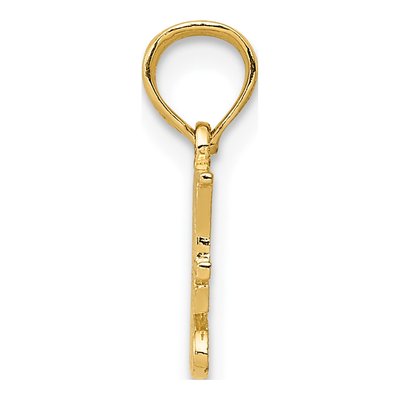 10K Yellow Gold I Heart My Dogs Pendant – view 3