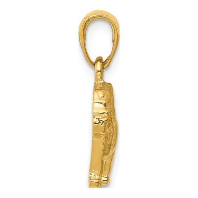 10K Yellow Gold Bulldog Pendant – view 3