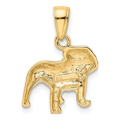 10K Yellow Gold Bulldog Pendant – view 5