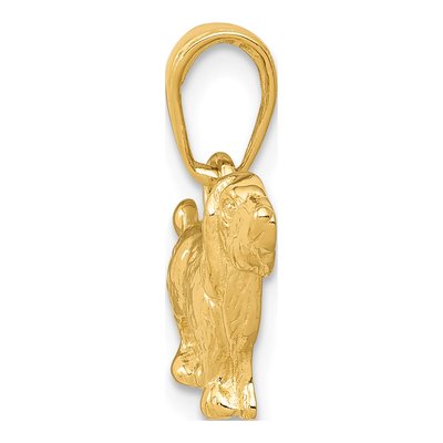 10K Yellow Gold CZ Cocker Spaniel Dog Pendant – view 3