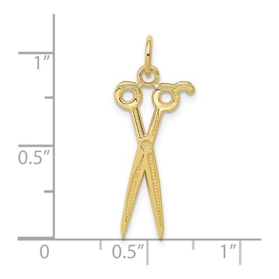10K Yellow Gold Scissors Pendant – view 4