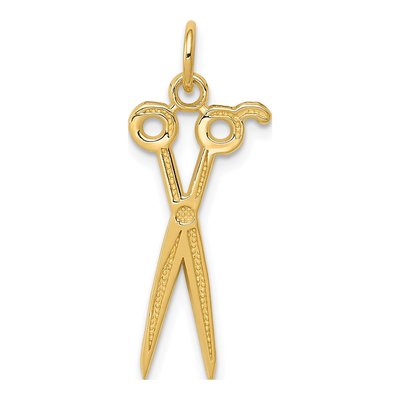 10K Yellow Gold Scissors Pendant