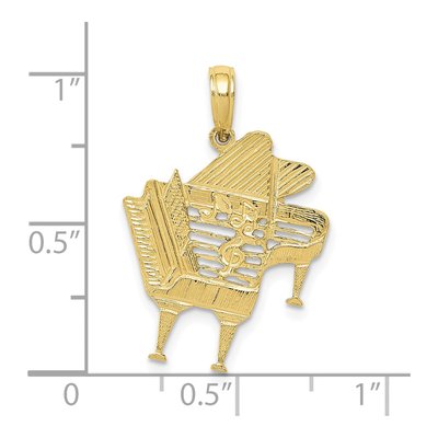 10K Yellow Gold Grand Piano Pendant – view 4