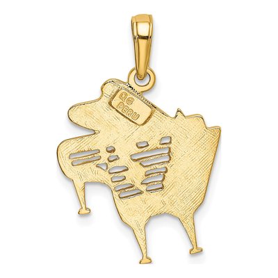 10K Yellow Gold Grand Piano Pendant – view 5