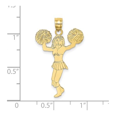 10K Yellow Gold Cheerleader Charm – view 4