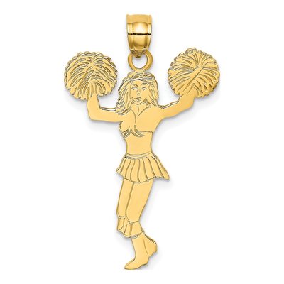 10K Yellow Gold Cheerleader Charm