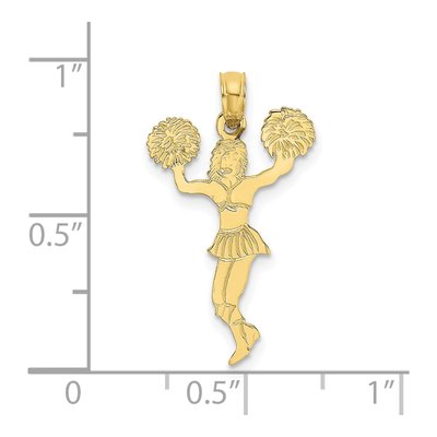 10K Yellow Gold Cheerleader Pom-Poms Pendant – view 4