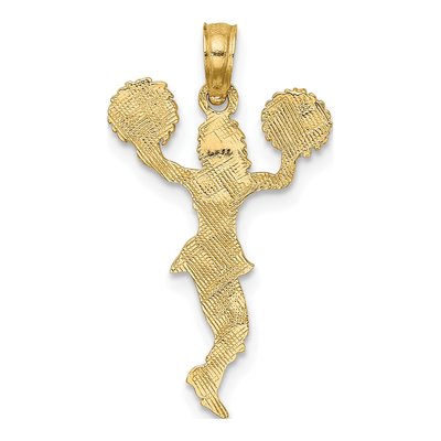10K Yellow Gold Cheerleader Pom-Poms Pendant – view 5