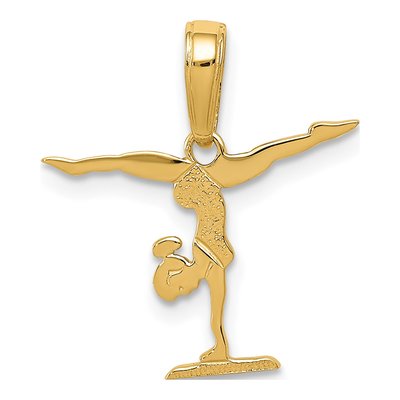 10K Yellow Gold Gymnastics Pendant
