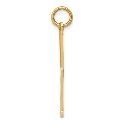 10K Yellow Gold Goalie Stick Pendant – view 3
