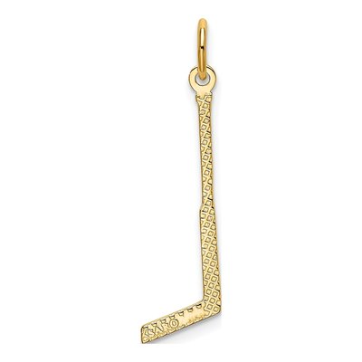 10K Yellow Gold Goalie Stick Pendant – view 5