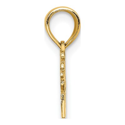 10K Yellow Gold Tennis Bum Racquet Pendant – view 3