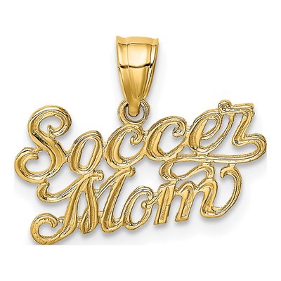10K Yellow Gold Soccer Mom Pendant