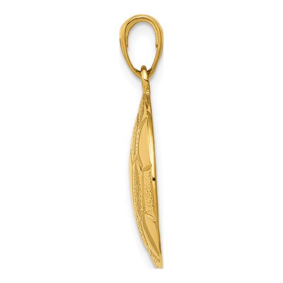 10K Yellow Gold Soccer Ball Pendant – view 3
