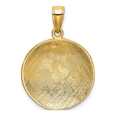 10K Yellow Gold Soccer Ball Pendant – view 5