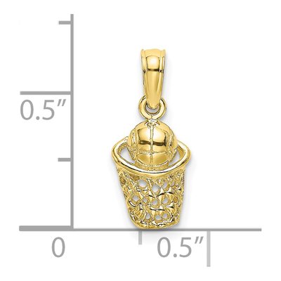 10K Yellow Gold Basketball Charm – view 4