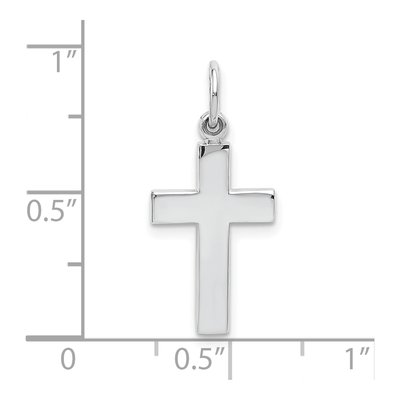 10K White Gold Latin Cross Pendant – view 3