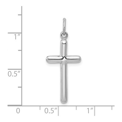 10K White Gold Cross Pendant – view 3
