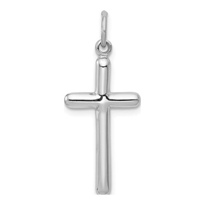 10K White Gold Cross Pendant