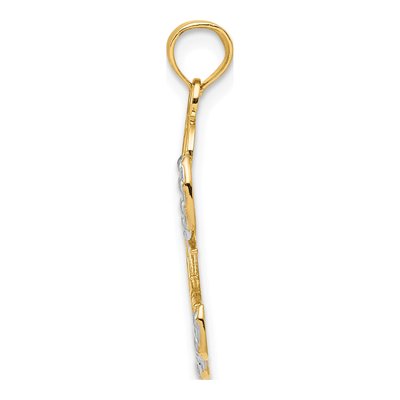 10K Yellow Gold LOVE Angel Pendant – view 3