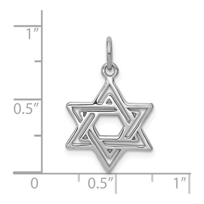 10K White Gold Star of David Pendant – view 3
