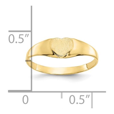 10K Yellow Gold Baby Signet Ring – view 4