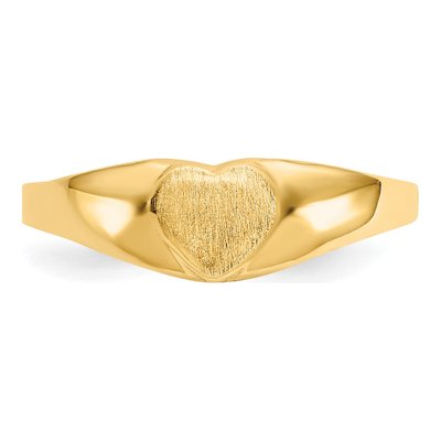 10K Yellow Gold Baby Signet Ring – view 6