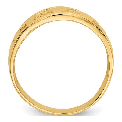 10K Yellow Gold Claddagh Ring – view 3