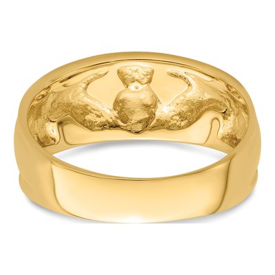 10K Yellow Gold Claddagh Ring – view 7