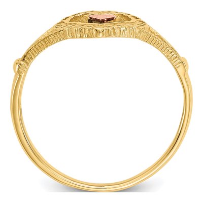 10K Two-Tone Gold Heart Ring – view 2