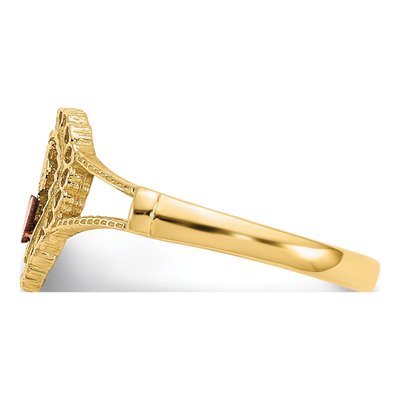 10K Two-Tone Gold Heart Ring – view 3