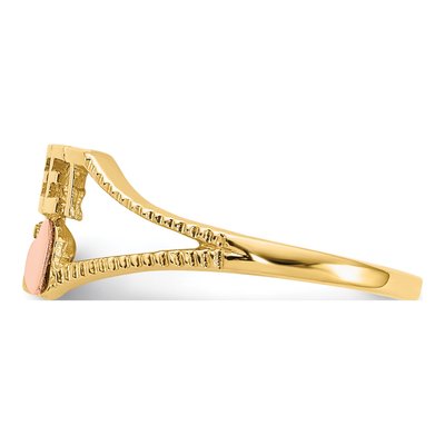 10K Two-Tone Gold Sweet 15-Heart Ring – view 3