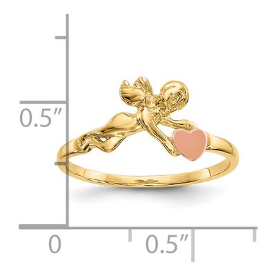 10K Two-Tone Gold Angel Heart Ring – view 4
