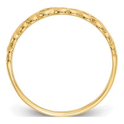 10K Yellow Gold Hearts Ring – view 2