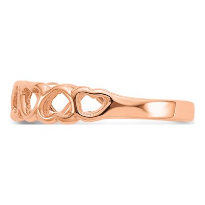 10K Rose Gold Hearts Ring – view 3