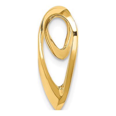 10K Yellow Gold Heart Slide Pendant – view 3