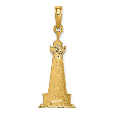 10K Yellow Gold Cape Hatteras Lighthouse Pendant – view 5