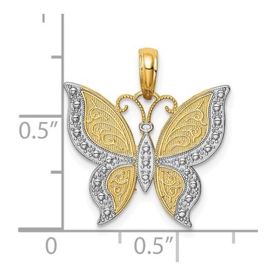 10K Yellow Gold Butterfly Charm – view 4