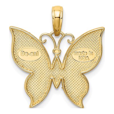 10K Yellow Gold Butterfly Charm – view 5