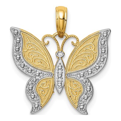 10K Yellow Gold Butterfly Charm