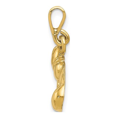 10K Yellow Gold Boxing Glove Pendant – view 3