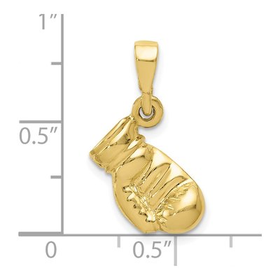10K Yellow Gold Boxing Glove Pendant – view 4