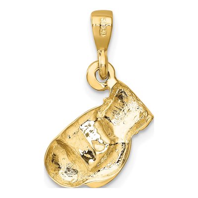 10K Yellow Gold Boxing Glove Pendant – view 5