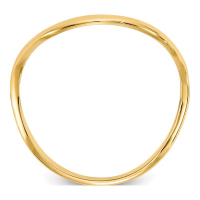 10K Yellow Gold Wave Thumb Ring – view 3
