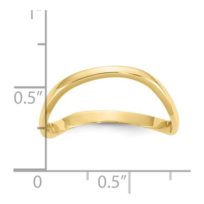 10K Yellow Gold Wave Thumb Ring – view 4