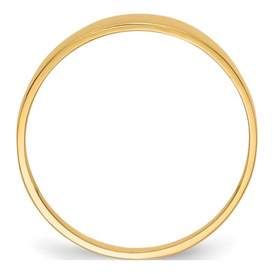 10K Yellow Gold Tapered Cigar Wedding Band – view 2