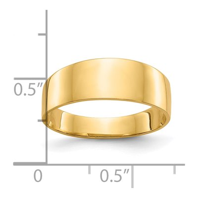 10K Yellow Gold Tapered Cigar Wedding Band – view 4